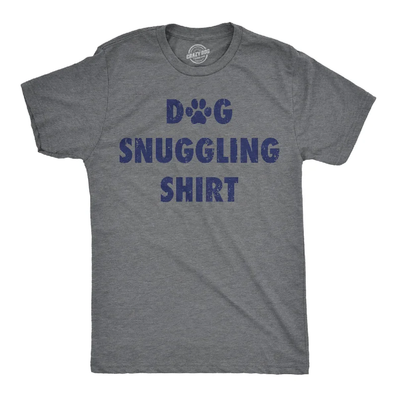 Men's travel-friendly t-shirt-Dog Snuggling Shrit Men's T Shirt