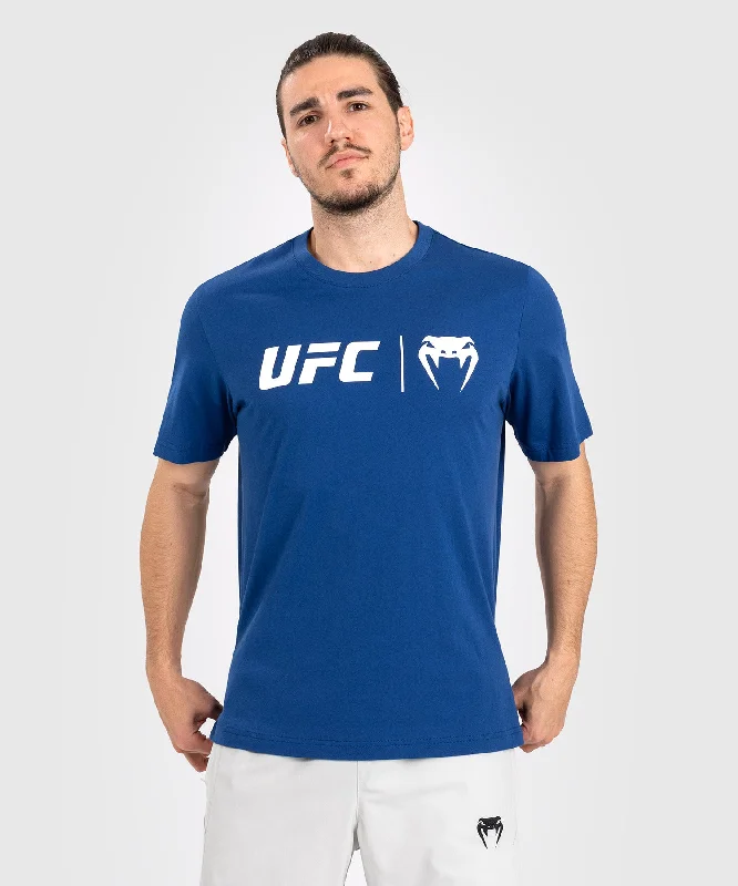 Men's recycled material t-shirt-UFC Venum Classic  T-Shirt - Navy Blue/White