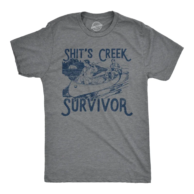 Men's everyday wear t-shirt-Shit's Creek Survivor Men's T Shirt