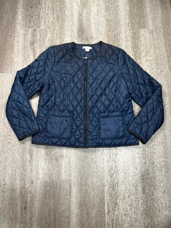 Men's comfortable windbreaker-Jacket Puffer & Quilted By Liz Claiborne In Navy, Size: Xl