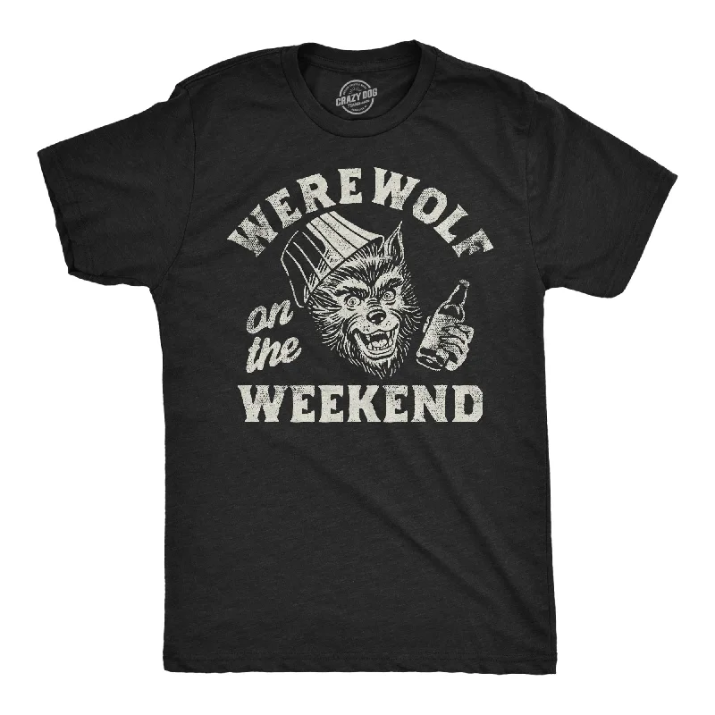 Men's sporty look t-shirt-Werewolf On The Weekend Men's T Shirt