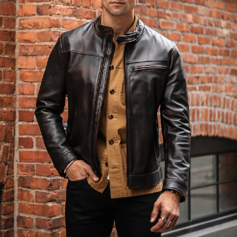 Men's lightweight trench coat-Roadster Jacket | Black Coffee