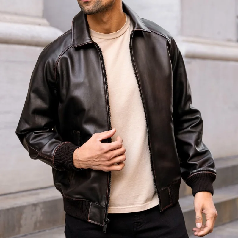 Men's lightweight trench coat-Major League Jacket | Black Coffee