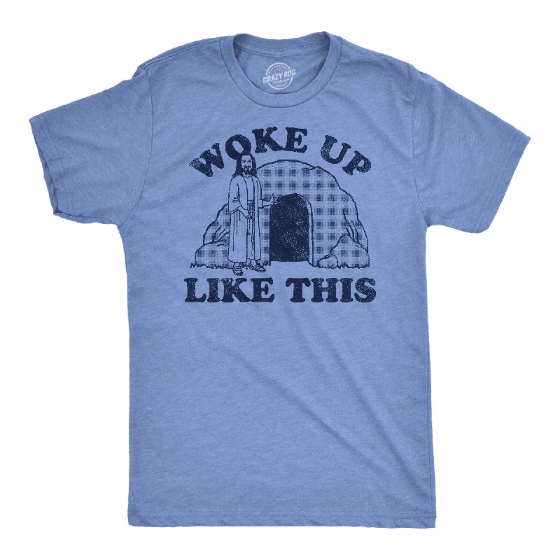 Men's performance-enhancing t-shirt-Woke Up Like This Jesus Men's T Shirt