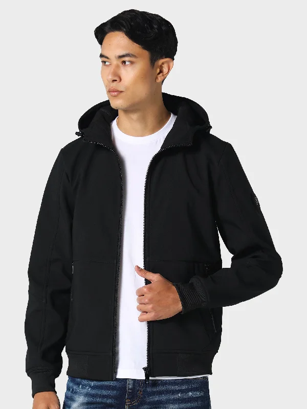 Men's antibacterial windbreaker-Stanhop Black Jacket