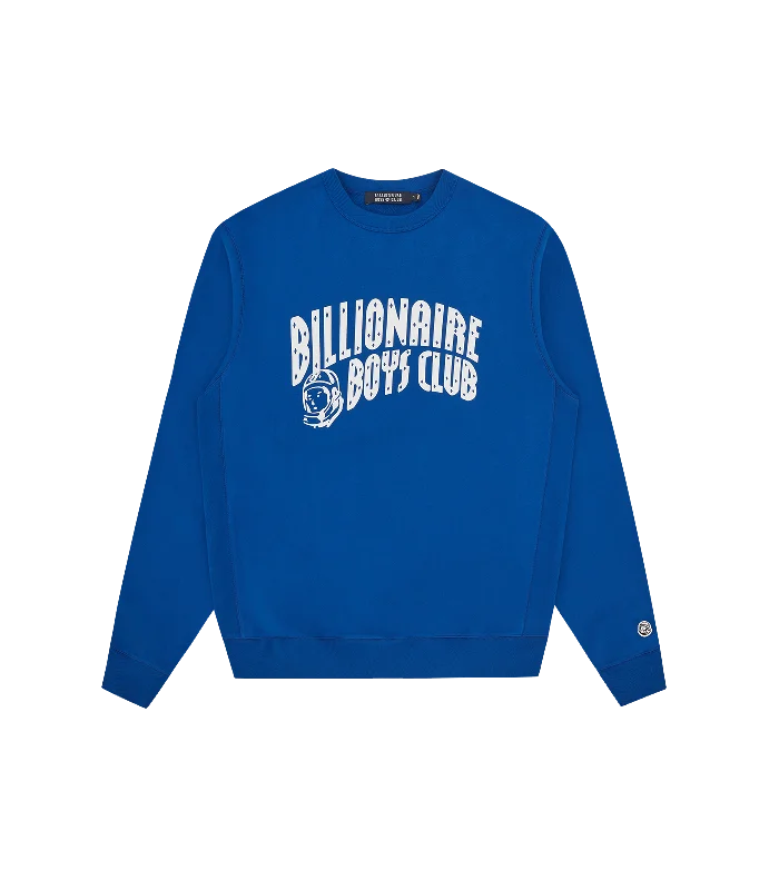 Men's insulated sweatshirt-ARCH LOGO CREWNECK - ROYAL BLUE