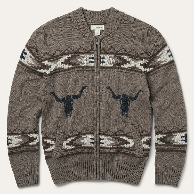 Men's button-up sweater-Longhorn Cardigan