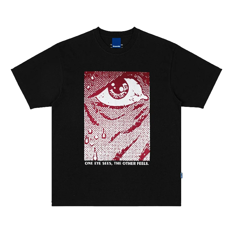 Men's recycled material t-shirt-Eye - Black