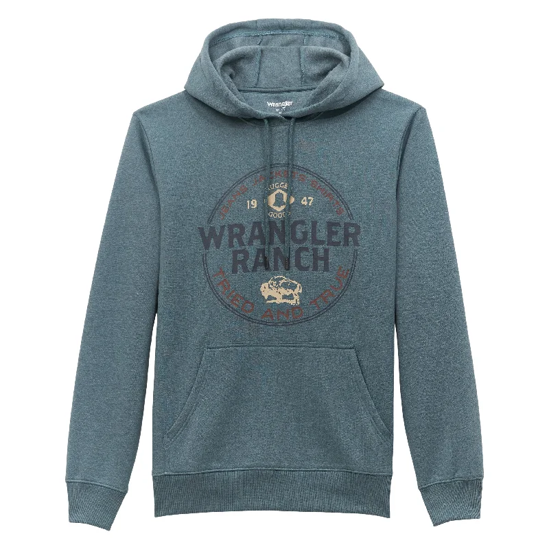 Men's weatherproof travel hoodie-Wrangler Mens Ranch Hoodie