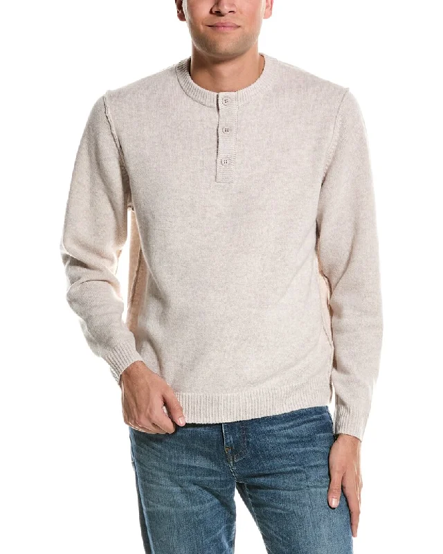 Men's classic sweater-Alashan Wool Henley Sweater