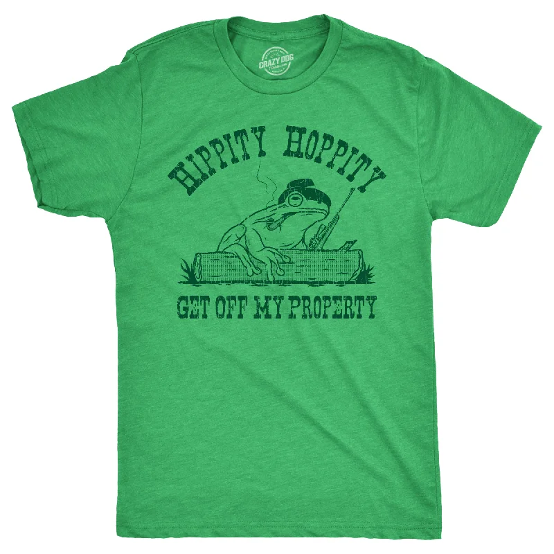 Men's yoga t-shirt-Hippity Hoppity Get Off My Property Men's T Shirt