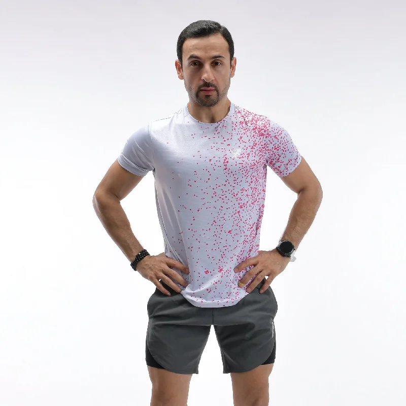 Men's tailored fit t-shirt-Splash Running Aero Mesh Tee