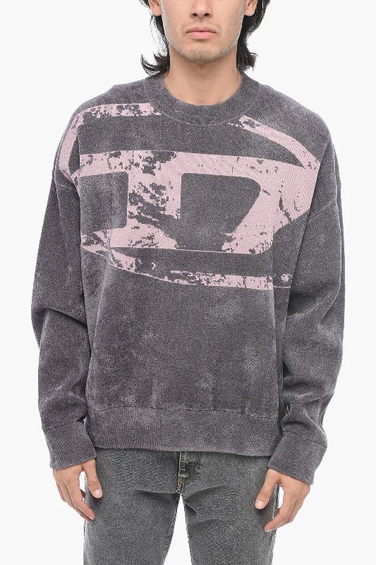 Men's weekend sweater-Diesel Embroidered Logo K-TRIA Crewneck Sweater