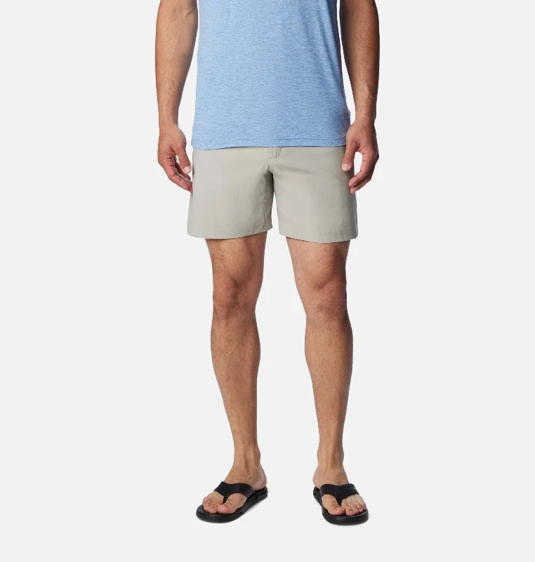 Men's pre-washed beach shorts-Men's Black Mesa Woven Short - Flint Grey