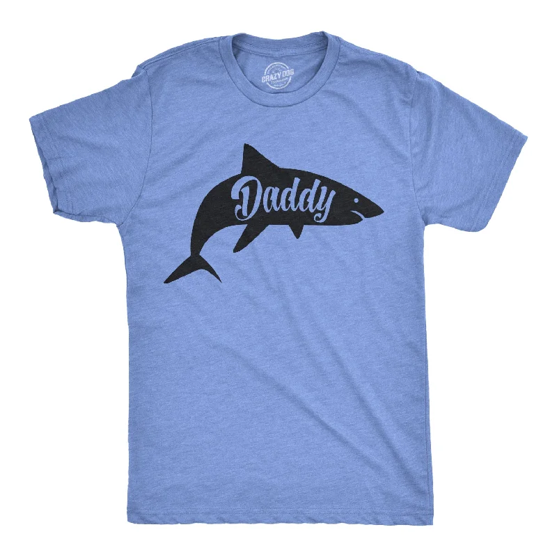 Men's performance-enhancing t-shirt-Daddy Shark Men's T Shirt