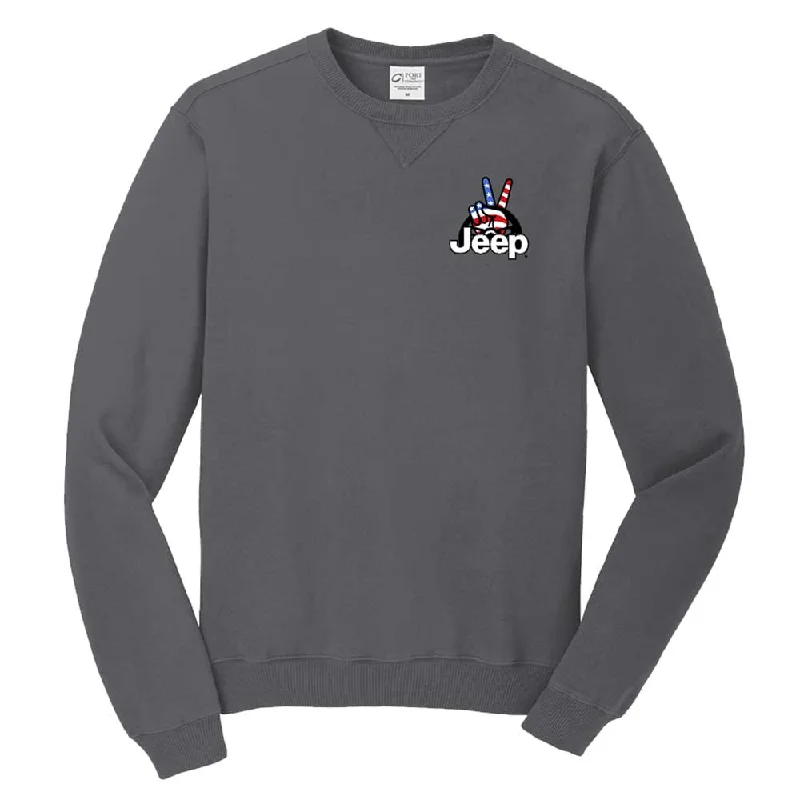 Men's heavyweight sweatshirt-Mens/Unisex Jeep® Wave Crew Sweatshirt