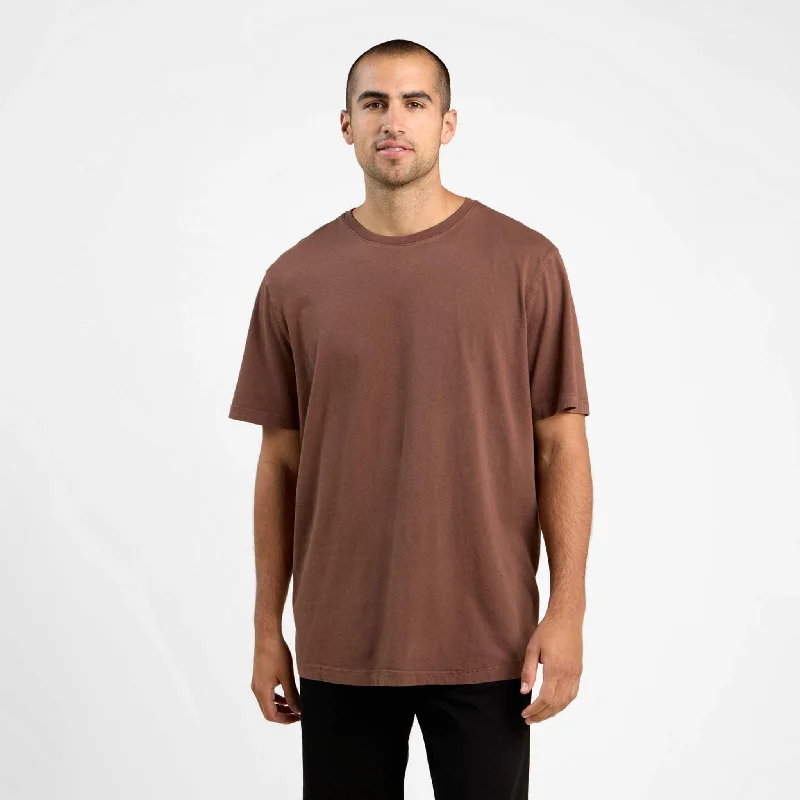 Men's contemporary t-shirt-Boxy Tee | Coffee