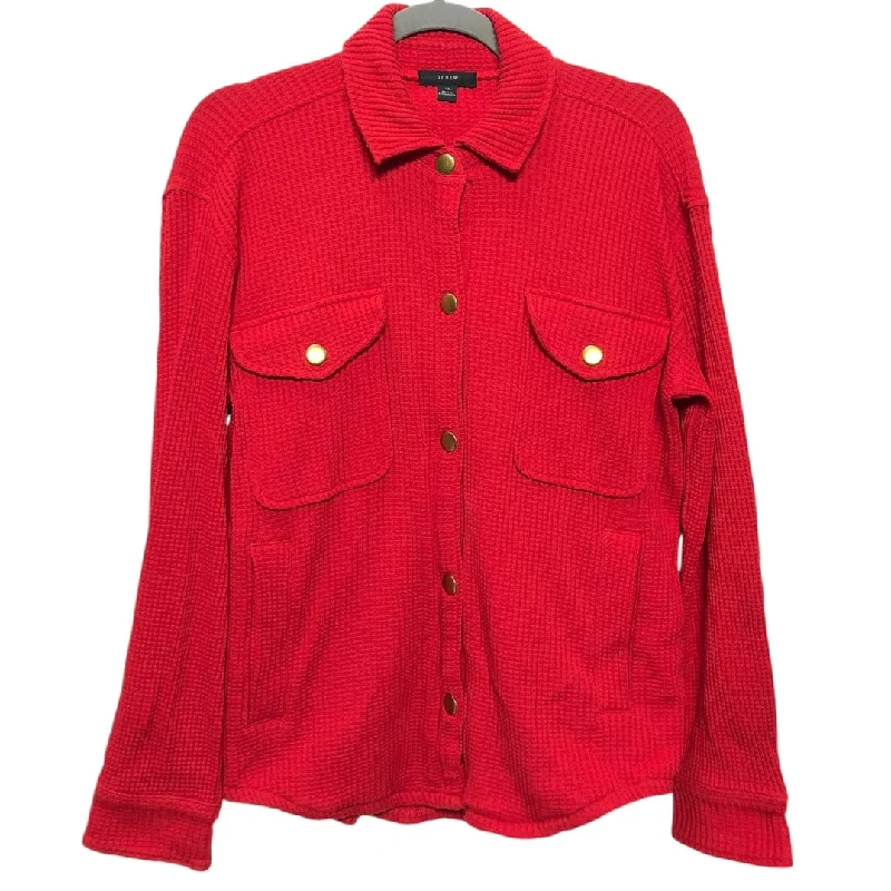 Men's adventure-ready windbreaker-Jacket Shirt By J. Crew In Red, Size: Xs