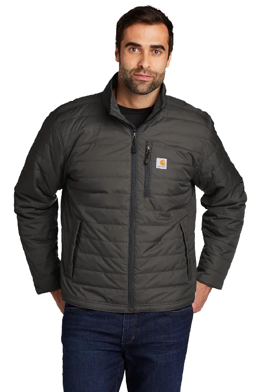 Men's organic raincoat-Carhartt Mens Gilliam Wind & Water Resistant Full Zip Jacket - Shadow Grey