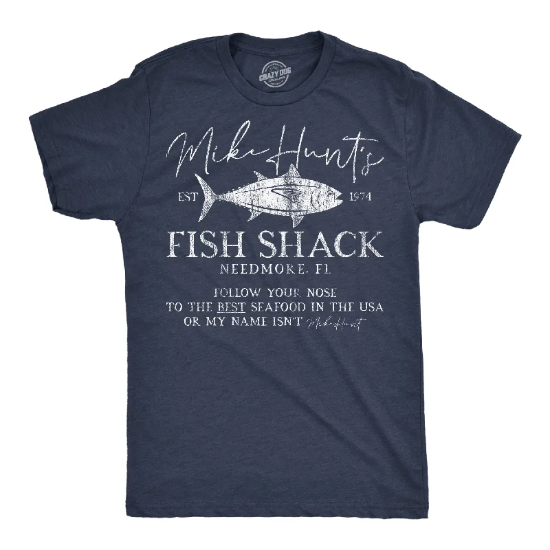 Men's weather-resistant t-shirt-Mike Hunts Fish Shack Men's T Shirt