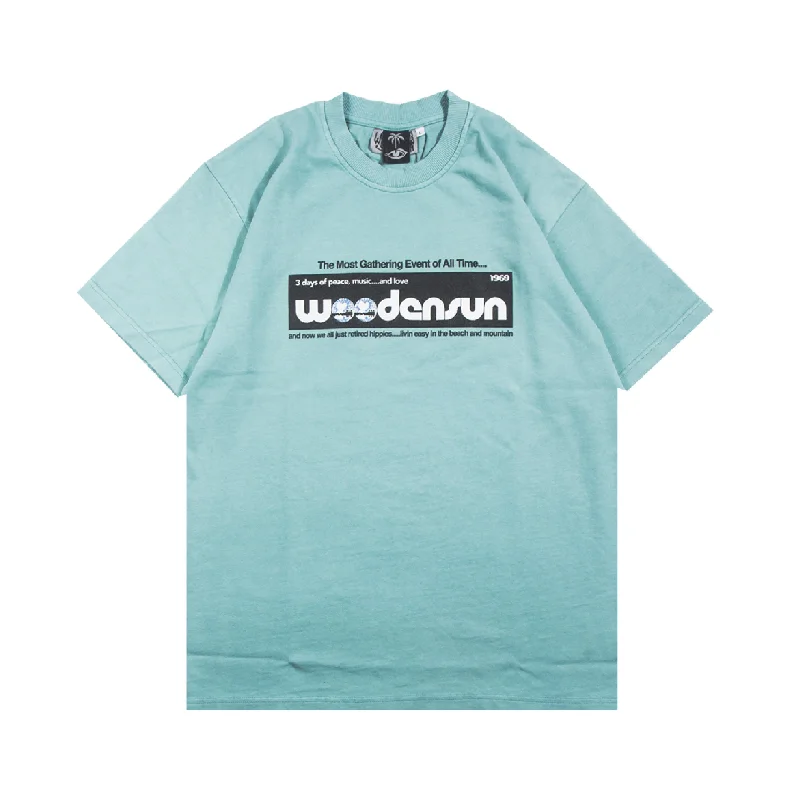 Men's double-layer t-shirt-Woodstock T-shirt - Mineral Green