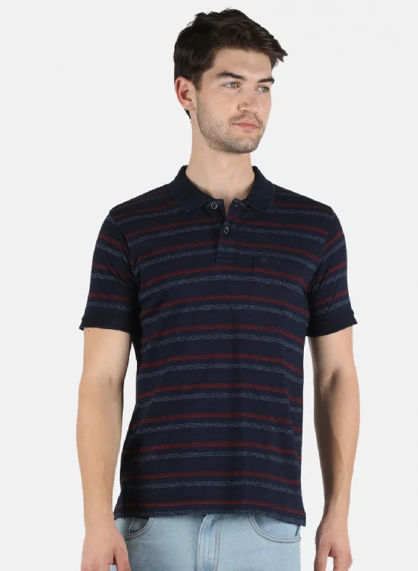 Men's weather-resistant t-shirt-Men Red Stripe T-Shirt