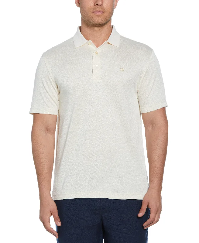 Men's sporty travel wear polo shirt-Diamond Jacquard Polo Shirt