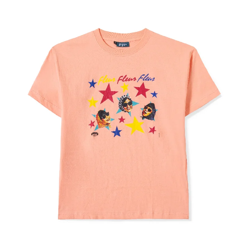 Men's contemporary t-shirt-Fluer Fleur Fleur T-Shirt - Peach