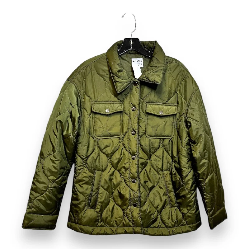 Men's naturally breathable coat-Jacket Puffer & Quilted By Clothes Mentor In Green, Size: M