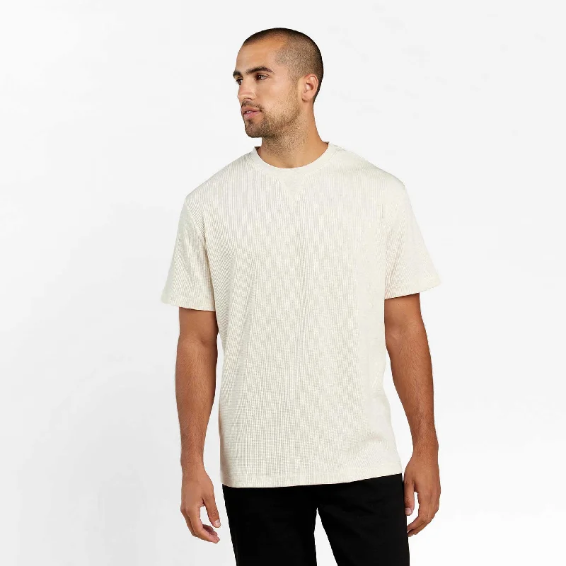 Men's versatile wear t-shirt-Waffle T-Shirt | Heather Bone