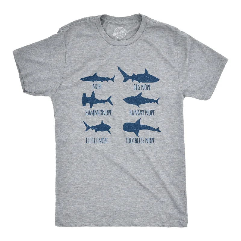 Men's cozy fit t-shirt-Shark Nope Men's T Shirt