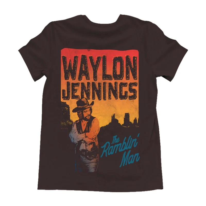 Men's everyday wear t-shirt-Men's Wrangler Waylon Jennings T-Shirt #112361068