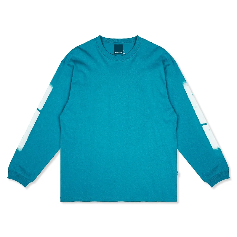 Men's versatile wear t-shirt-Stash Longsleeve - Turquoise