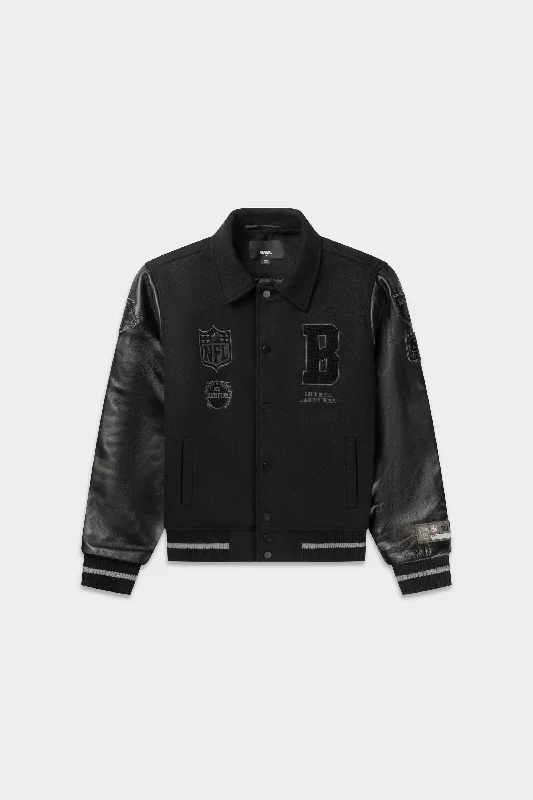 Men's summer utility coat-NFL x BALR. Varsity Jacket Jet Black