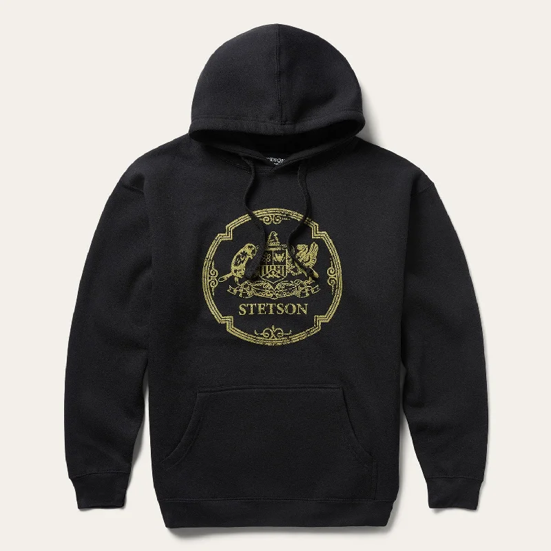 Men's angora sweater-Classic Crest Hooded Sweatshirt