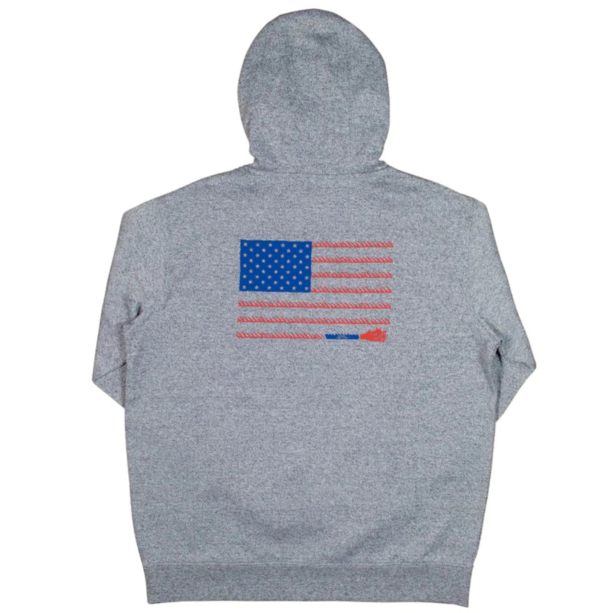 Men's eco-conscious gym hoodie-Hooey Men's Grey Liberty Roper Hoodie