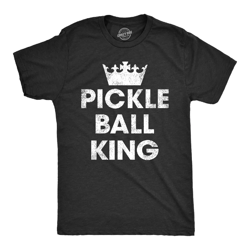 Men's sporty look t-shirt-Pickle Ball King Men's T Shirt