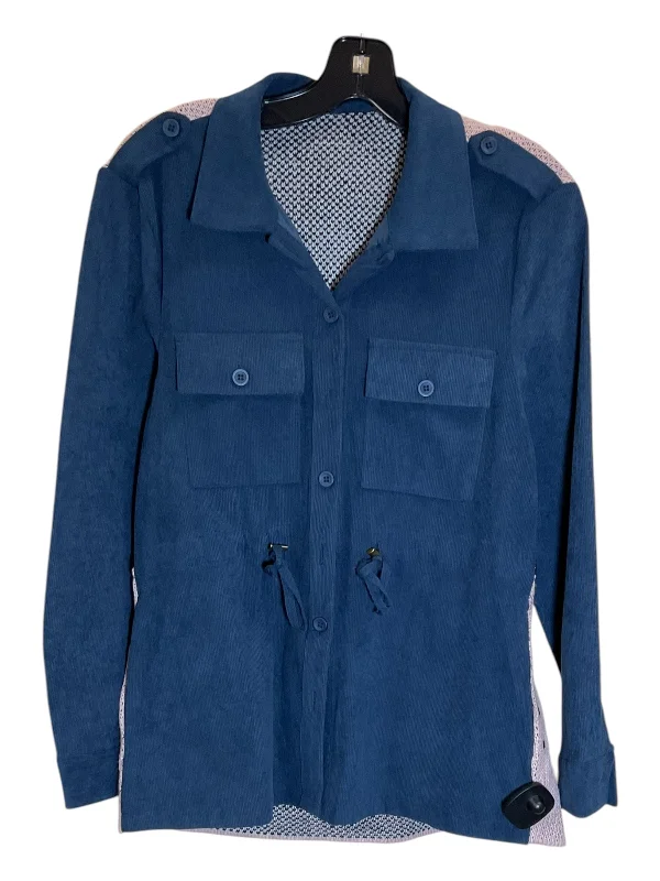 Men's weather-resistant utility coat-Jacket Shirt By Clothes Mentor In Blue, Size: S