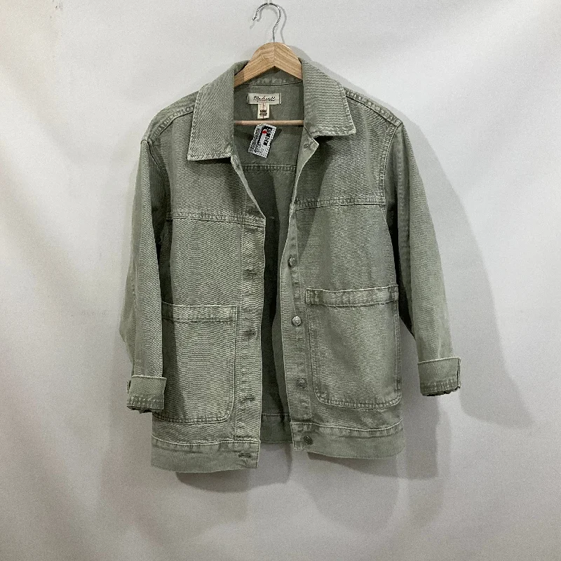 Men's sustainable utility jacket-Jacket Denim By Madewell In Green Denim, Size: Xs