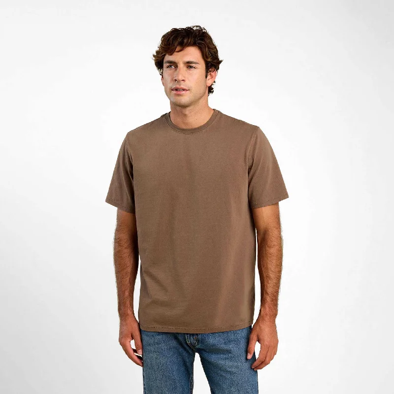 Men's soft hand feel t-shirt-Vintage Cotton Men's Everyday T-Shirt | Mocha