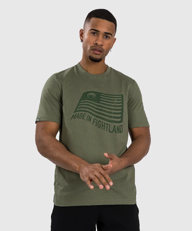 Men's double-layer t-shirt-Venum Made in Fightland T-Shirt - Khaki