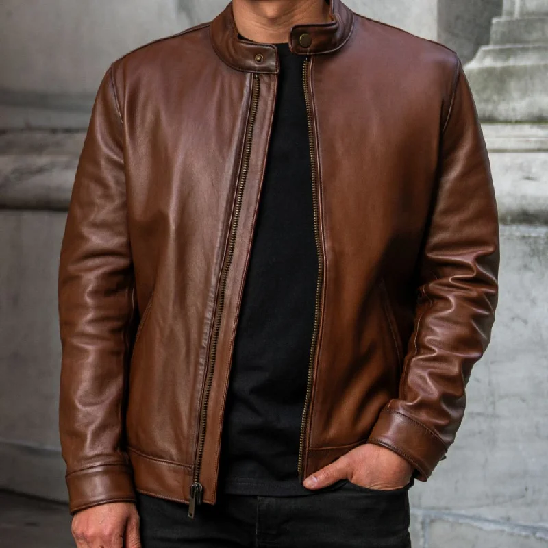 Men's lightweight field jacket-Racer Jacket | Brandy