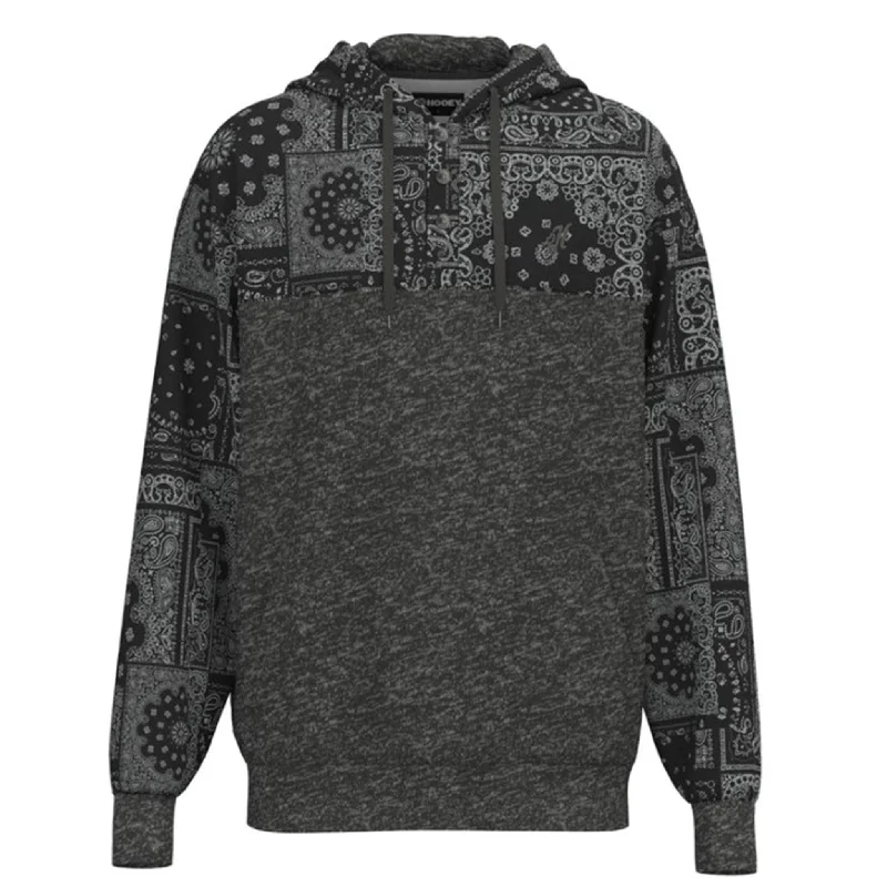 Men's eco-conscious workout hoodie-Hooey Men's Jimmy Hoody Black/White