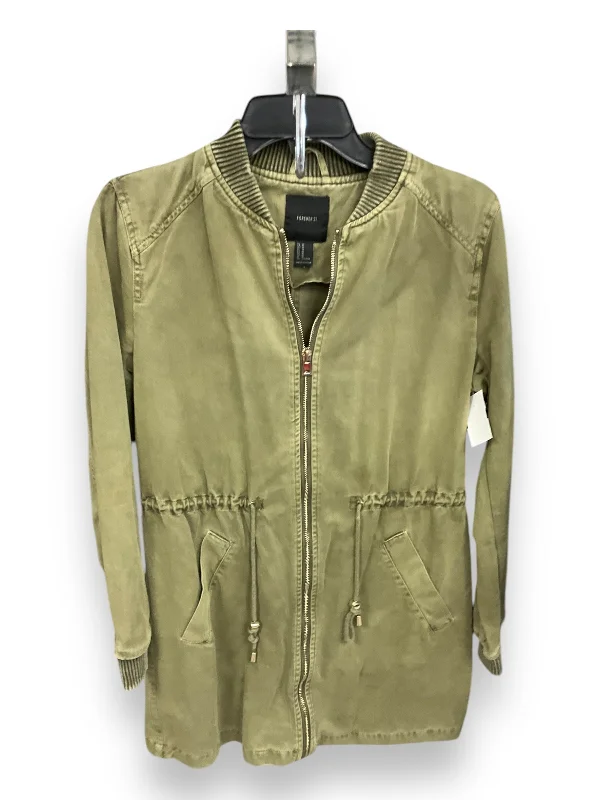 Men's versatile trench coat-Jacket Utility By Forever 21 In Green, Size: M