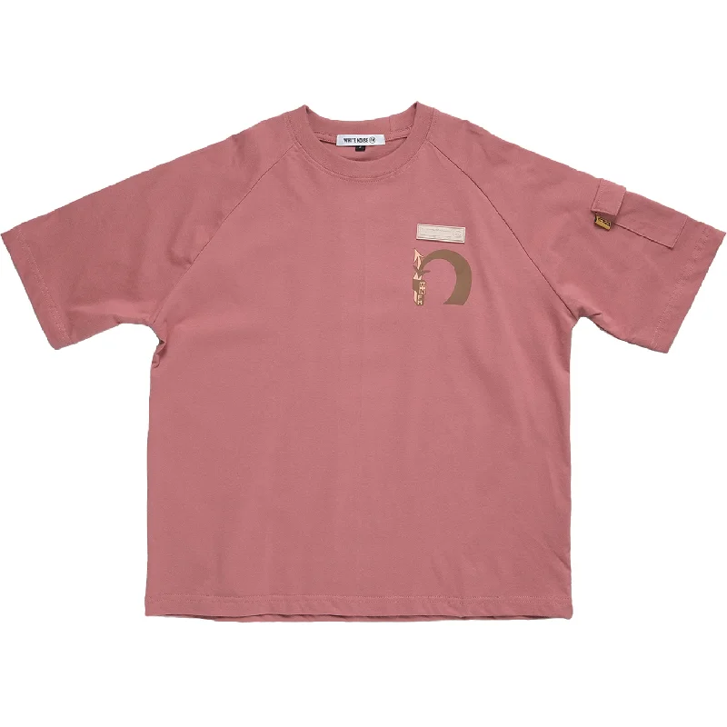 Men's smart technology t-shirt-Yesterday Now Tomorrow T-shirt - Dusty Pink