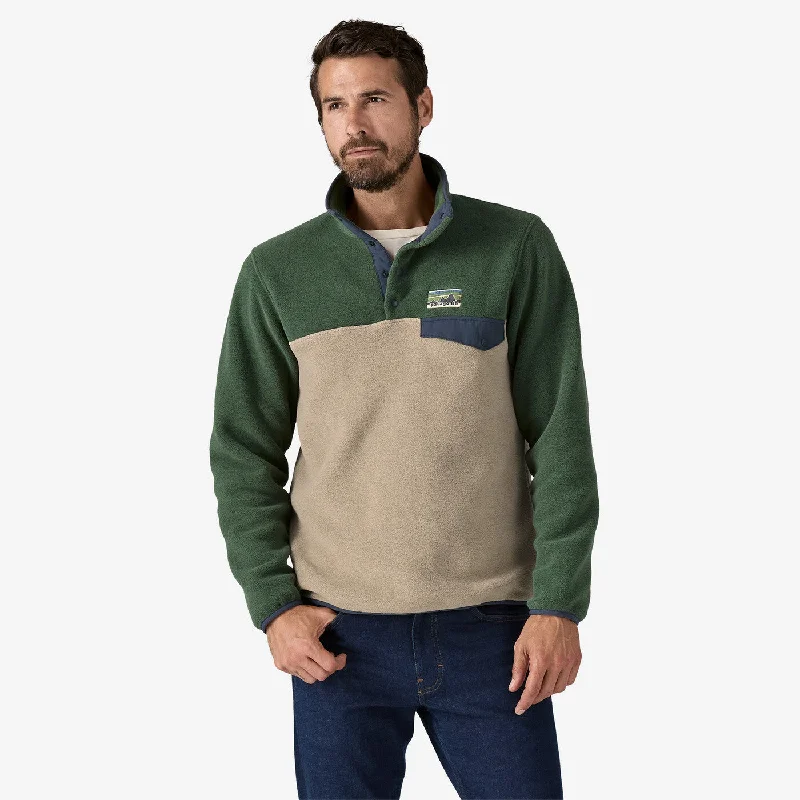 Men's adventure sweatshirt-Men's Lightweight Synchilla Snap-T Fleece Pullover - Seabird Grey