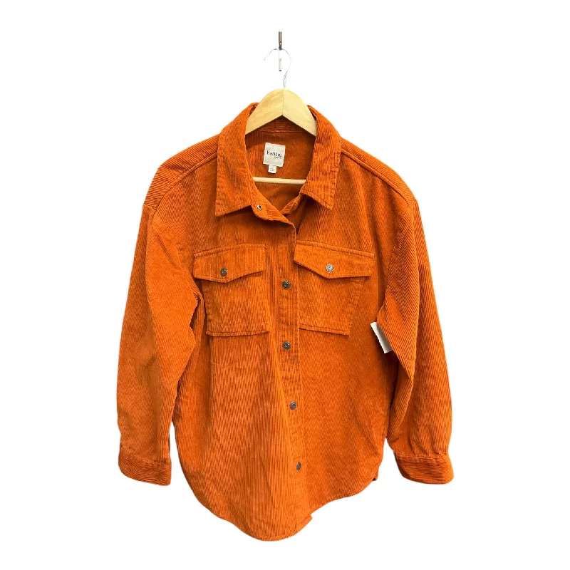 Men's fashionable bomber jacket-Jacket Other By Kensie In Orange, Size: L