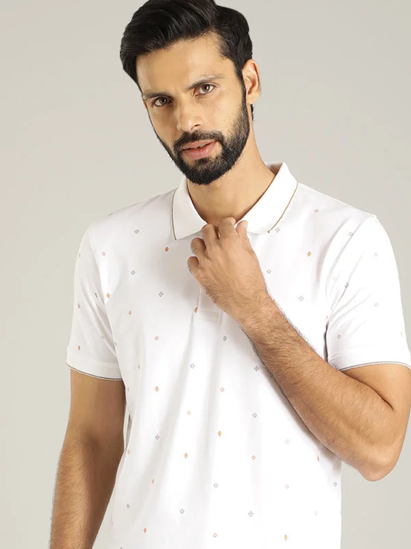 Men's performance casual wear polo shirt-Men Printed Polo T-Shirt