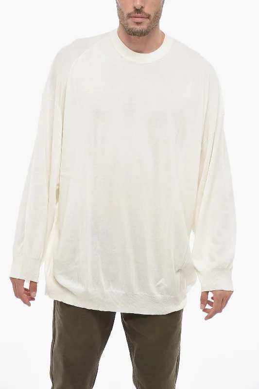 Men's loungewear sweater-Hed Mayner Lightweight Cotton Crew-neck Sweater