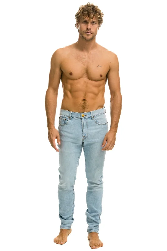 mens packable trousers-MEN'S SLIM FIT SURFER DENIM JEAN - SUPER LIGHT